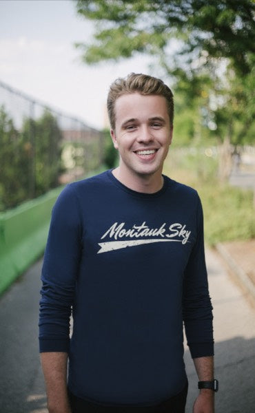 Unisex Montauk Sky Navy Long Sleeve T-Shirt